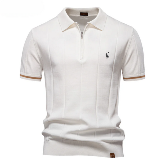 RL™ | Premium Quarter-Zip Ribbed Knit Polo Shirt