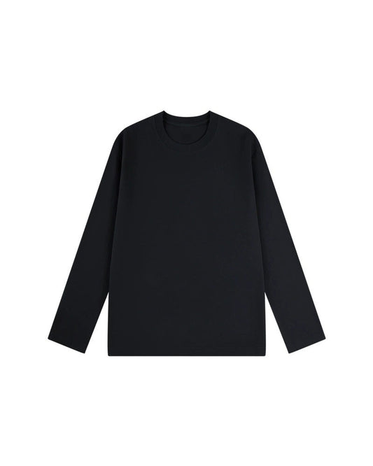 Men's Crew Neck Long-Sleeve Slit T-Shirt